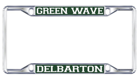 License Plate Cover - Silver/Green