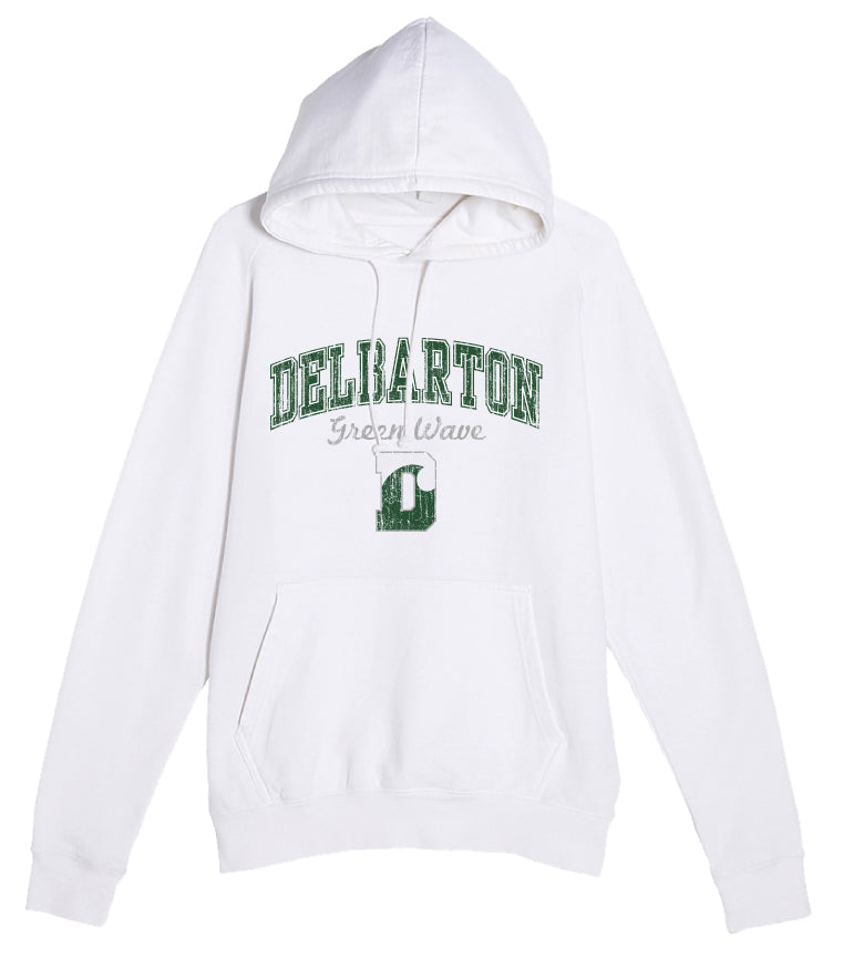 E-S Sports Vintage Raglan Hoodie - White