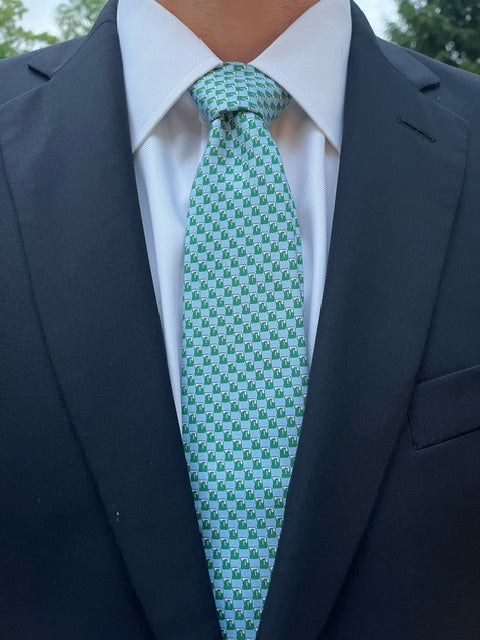 Tie - Lazy Jack Press DWave - Blue