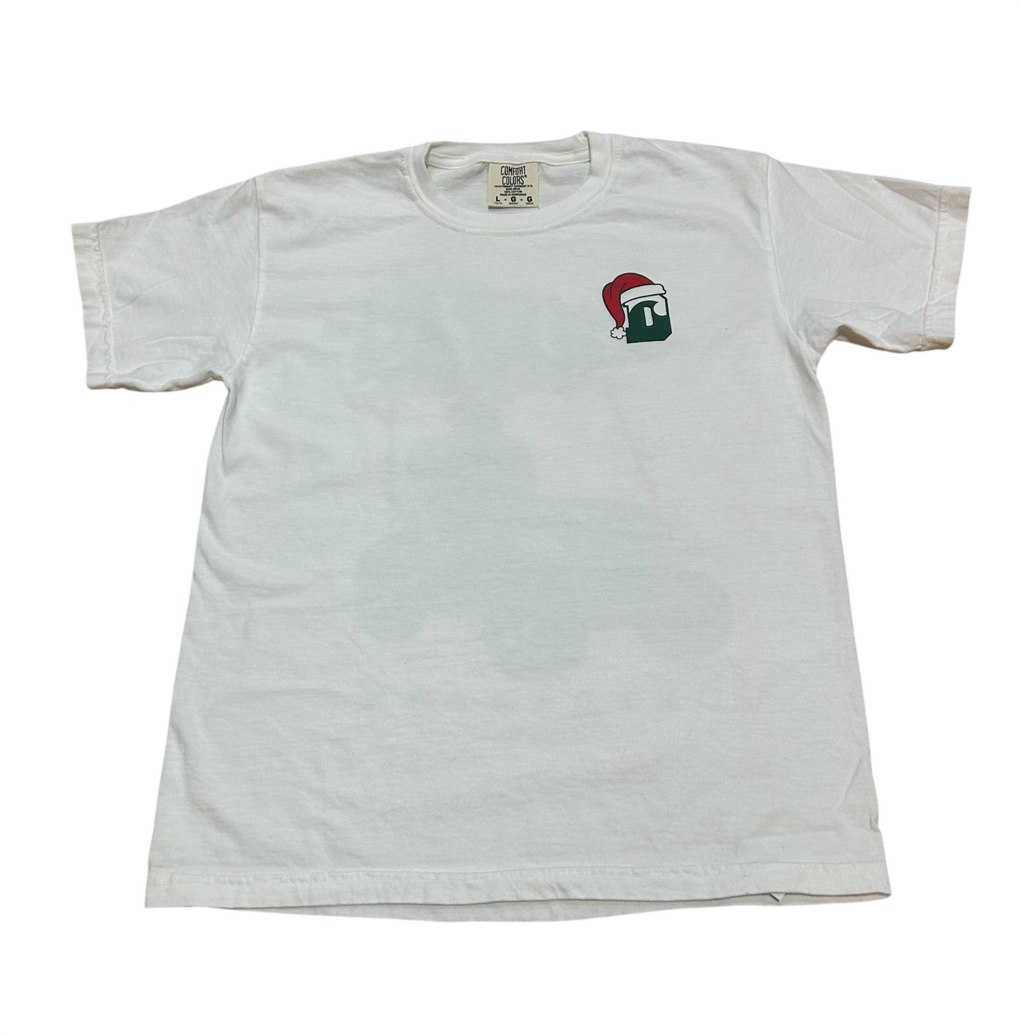 Ben Golf Cart Christmas Tee - White