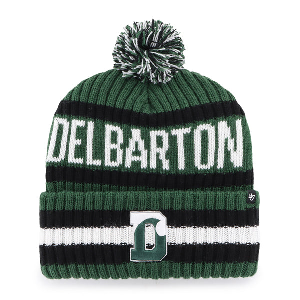 Hat - '47 Brand Bering Cuff Knit Delbarton Beanie - Dark Green/Black/White
