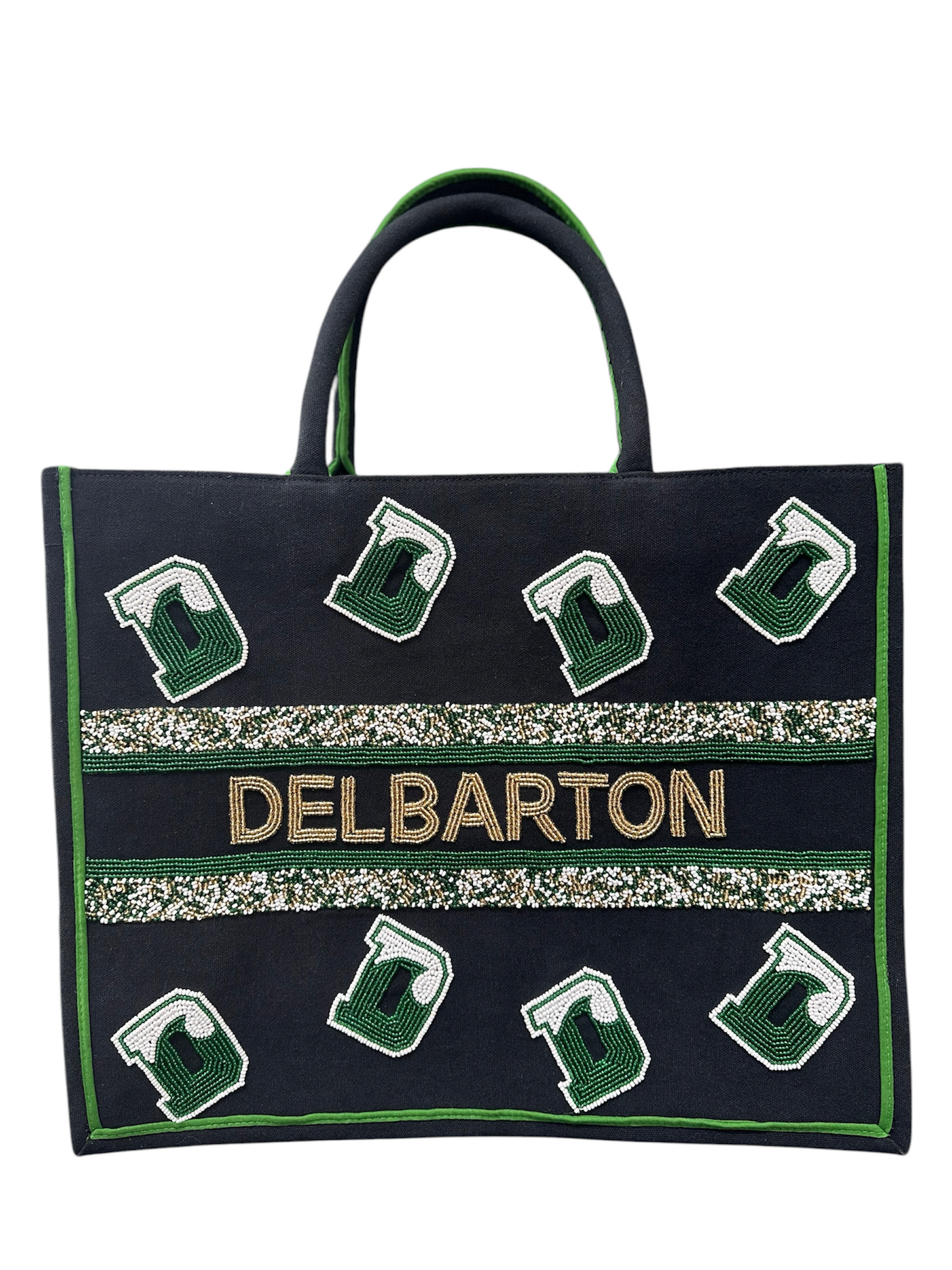 Bag - Beaded Delbarton D's Tote - Black