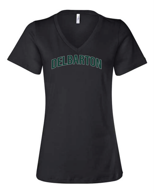 Bella + Canvas LADIES V Neck S/S Tee - Black