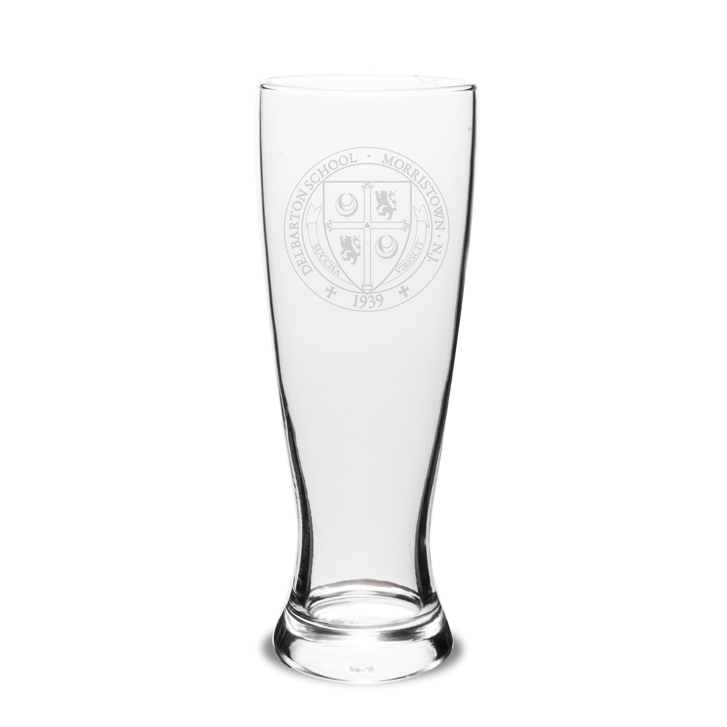 Glassware - Campus Crystal University Pilsner - Delbarton Seal