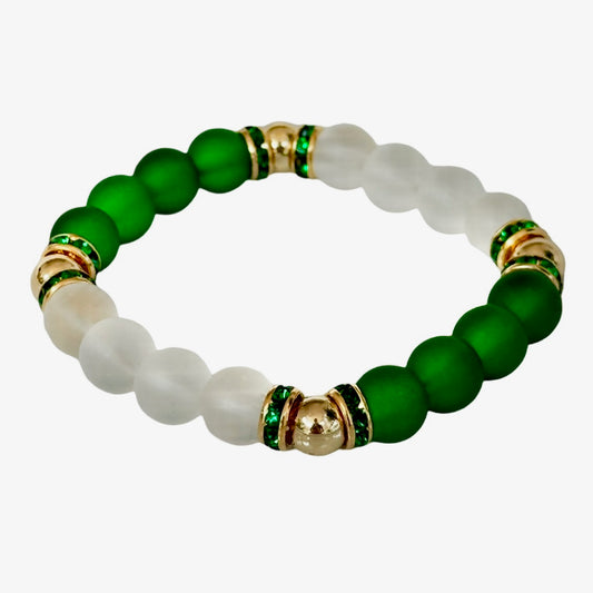 Bracelet - Brynn Hudson Matte Lucite Bangle - Green/Clear