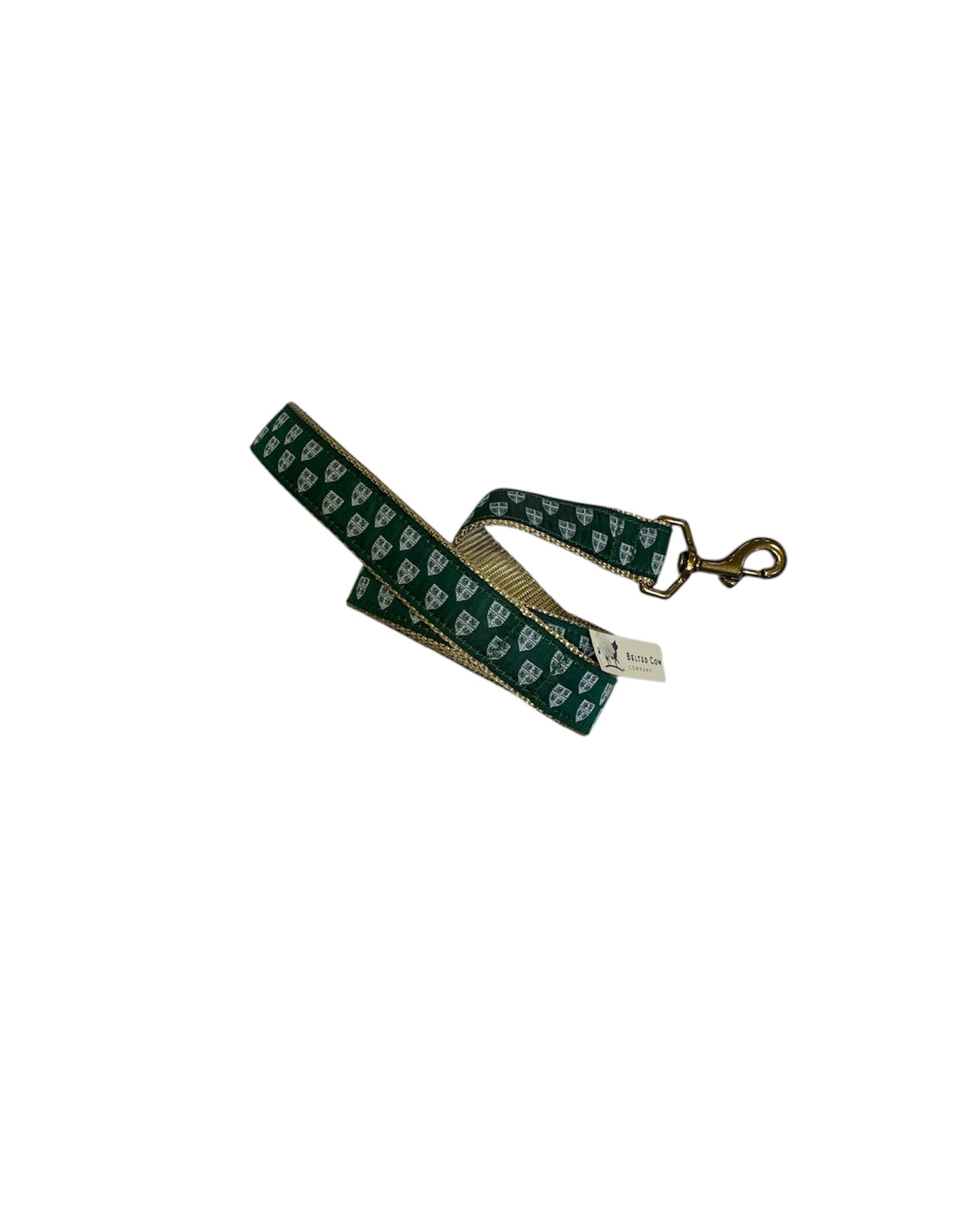 Dog Leash - Belted Cow Mini Crest - Green