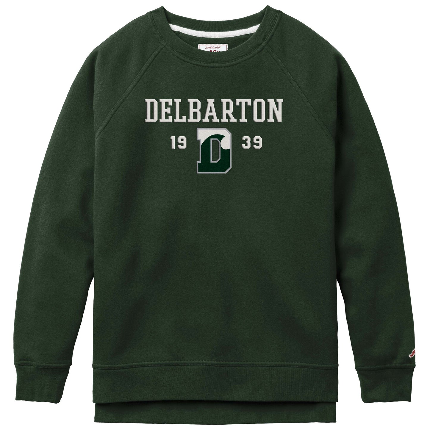 League LADIES Appliqué Crew Sweatshirt - Hunter Green