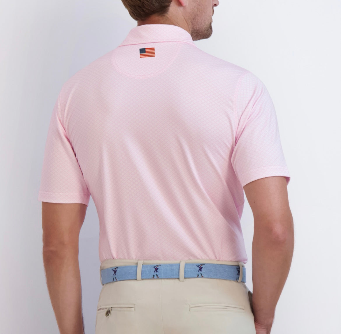 Fairway & Greene Polo Palmetto Print - Bermuda Pink