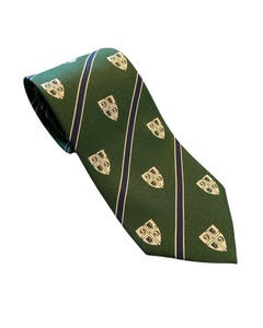Tie - Lazy Jack Tie Green w/Blue Stripe and Crest - Green