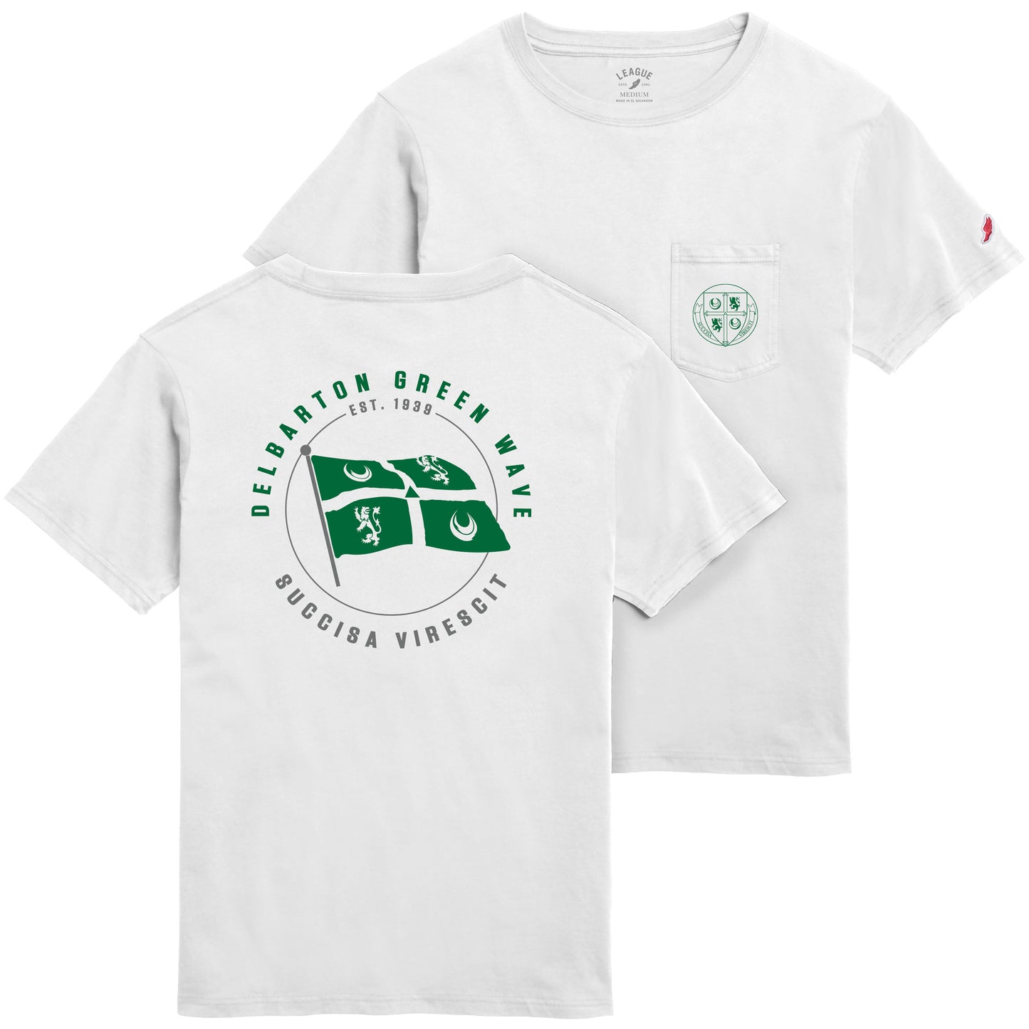 League Flag S/S Pocket Tee - White