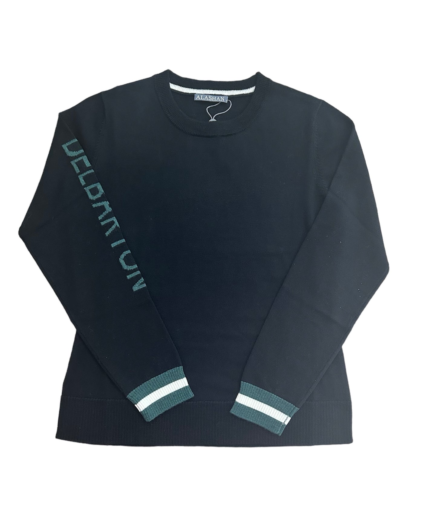 Alashan LADIES Crew Sweater Fine Merino "DELBARTON"  - Black