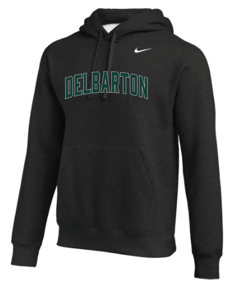 Nike Club Fleece Hoodie Arched Delbarton - Black
