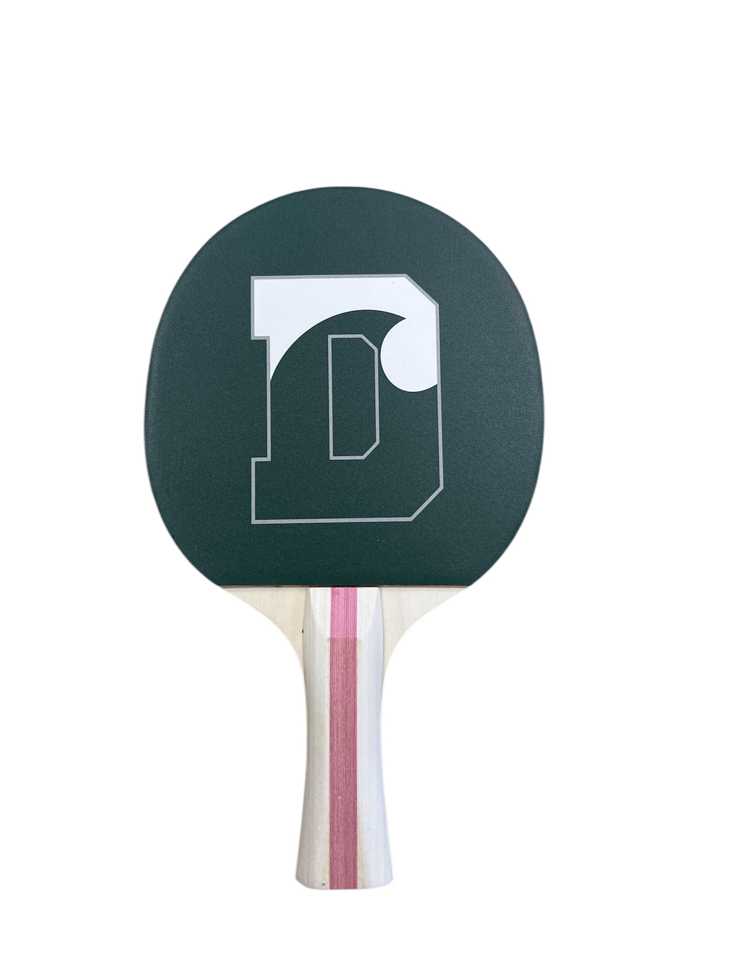 Ping Pong Paddle - Delbarton D - Dark Green