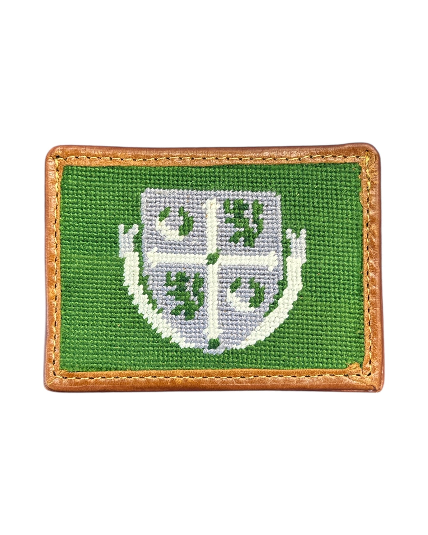 Wallet - Smathers and Branson Card Case Crest - Dark Green