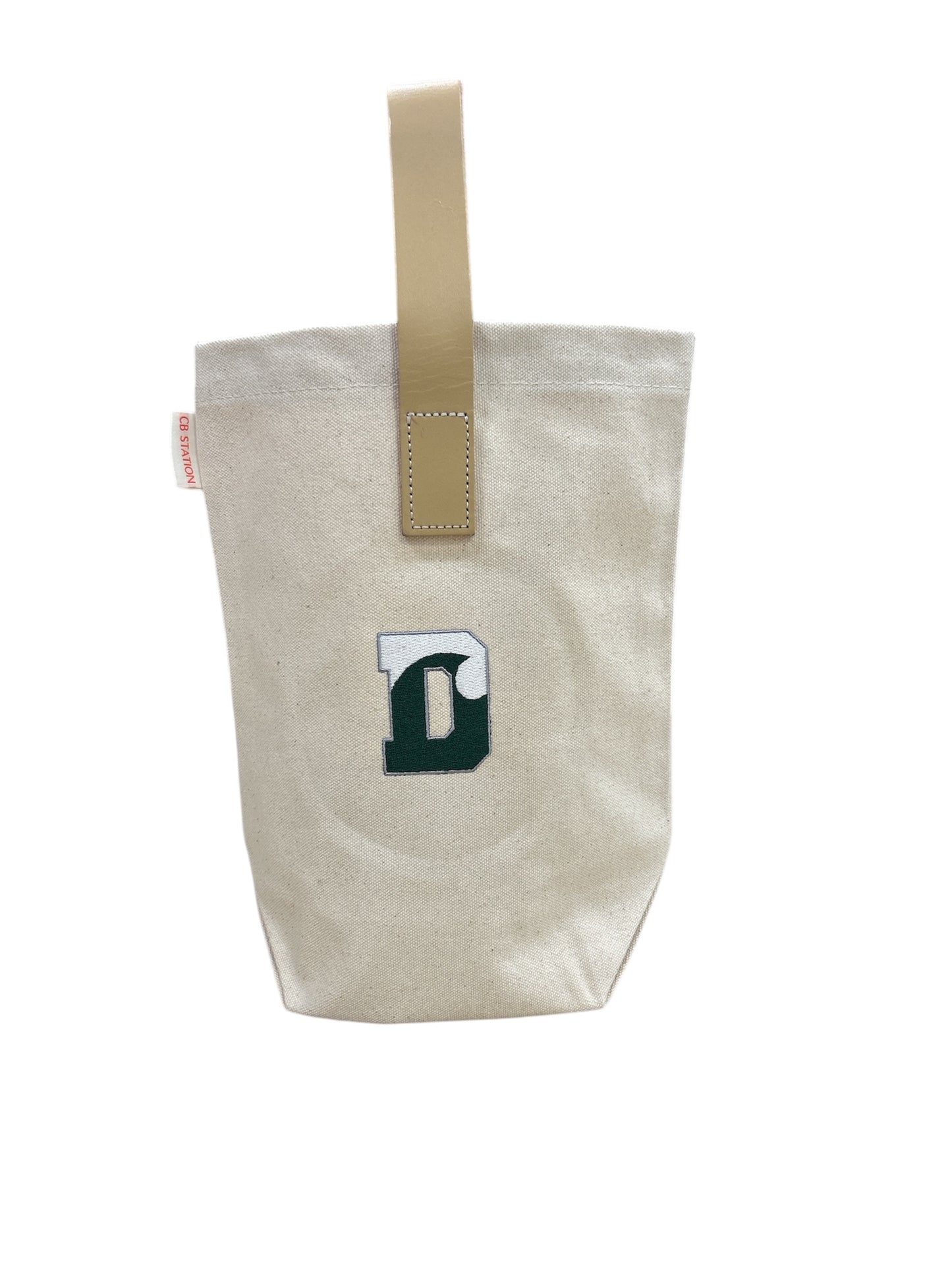 Wine Tote - CB Station Leather Grip Two Bottle Wine Carrier - Natural