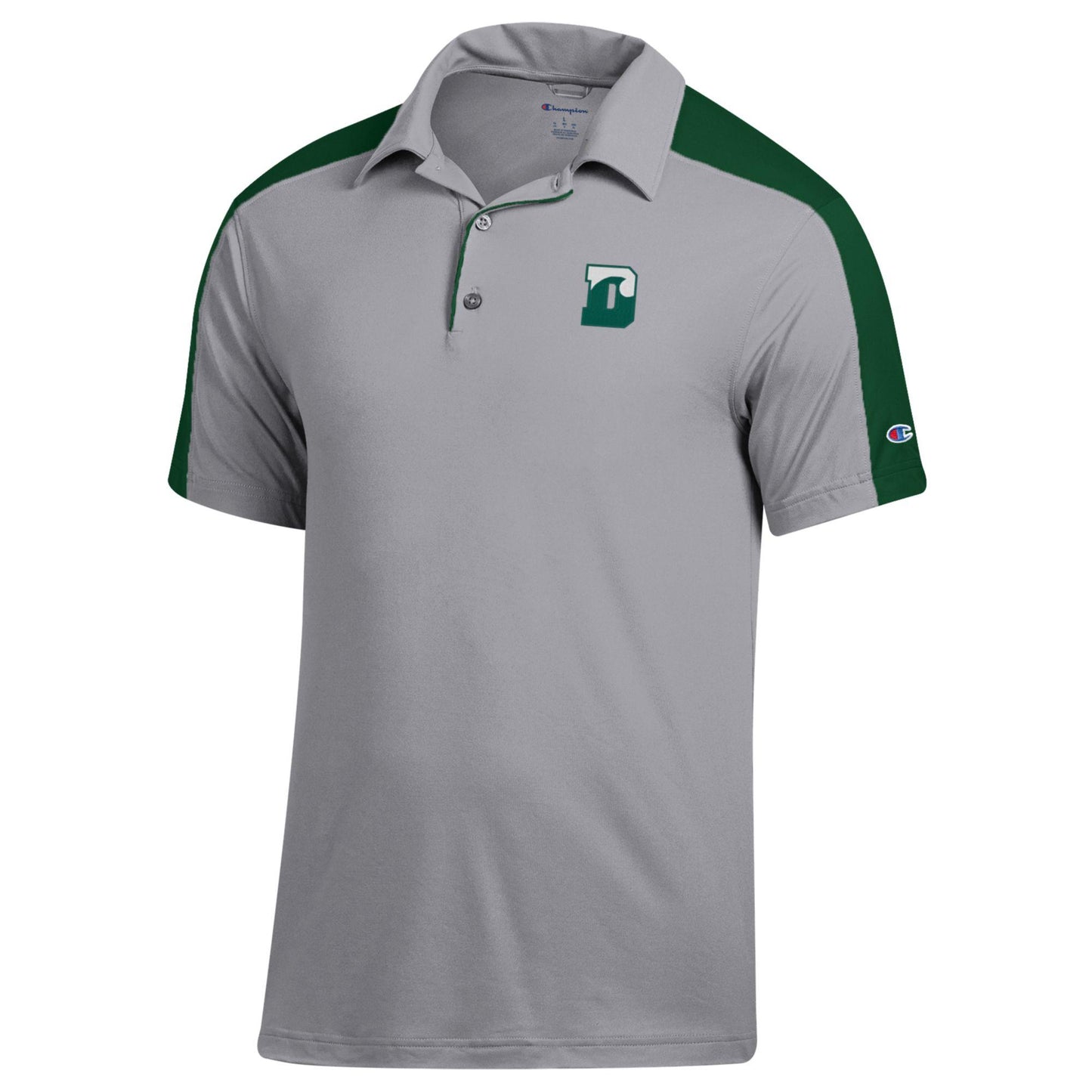 Champion Colorblocked Polo - Active Grey/Dark Green