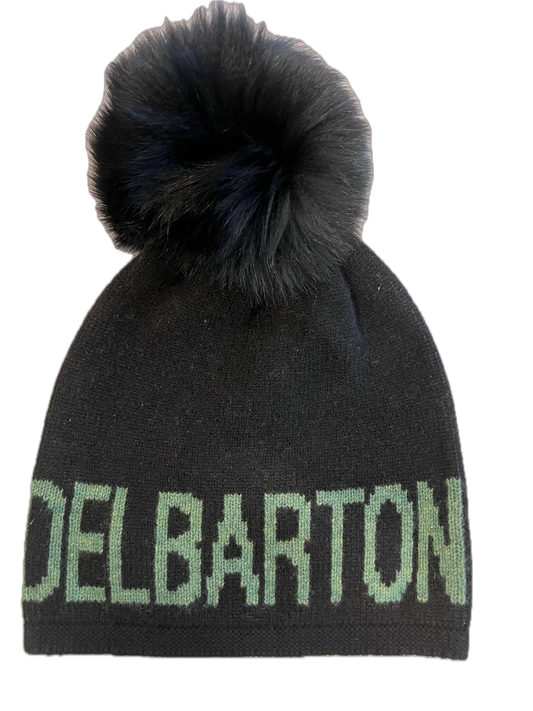Hat - Alashan LADIES 100% Cashmere Pom Pom  - Black
