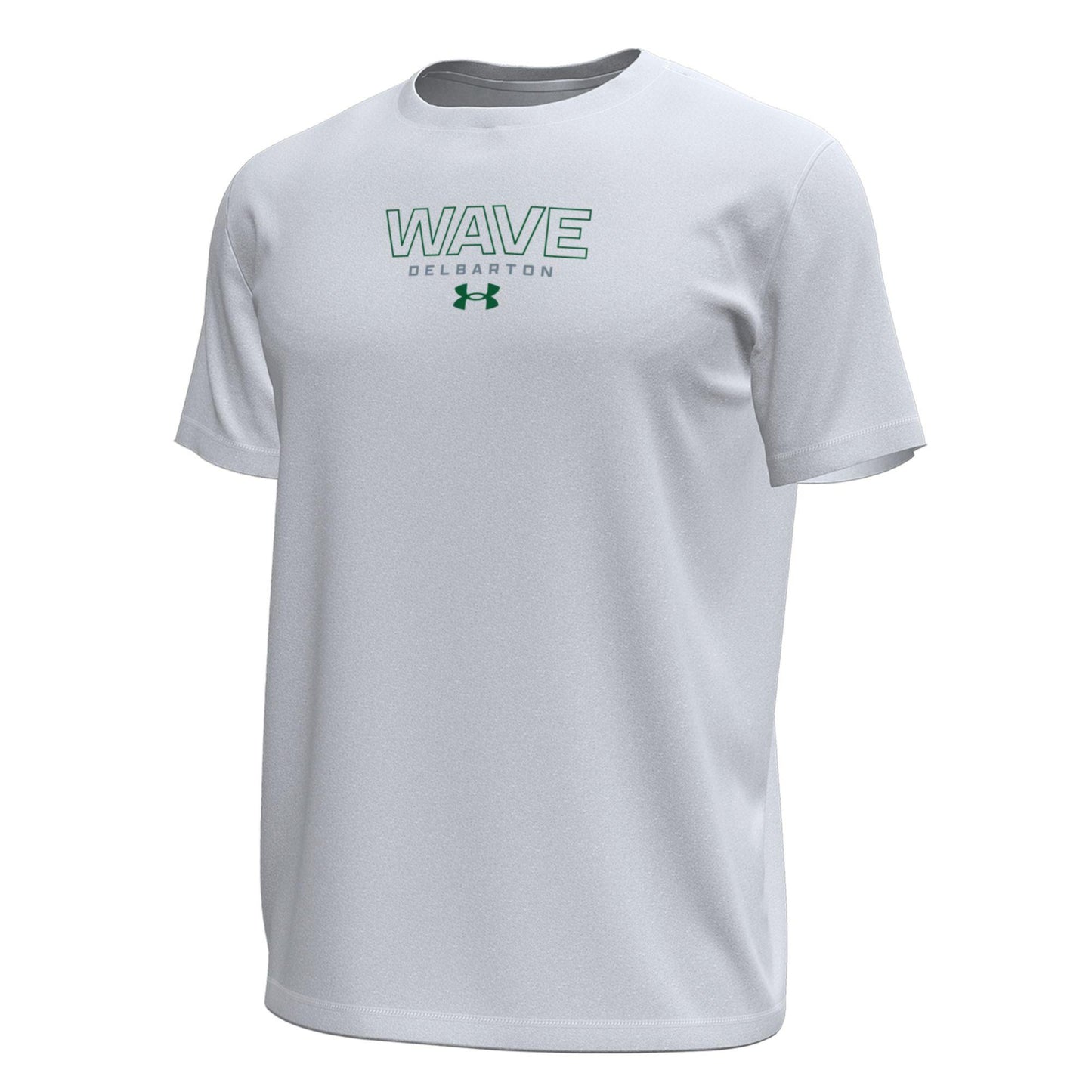 UA Tech Stretch S/S Tee Outline Wave - White