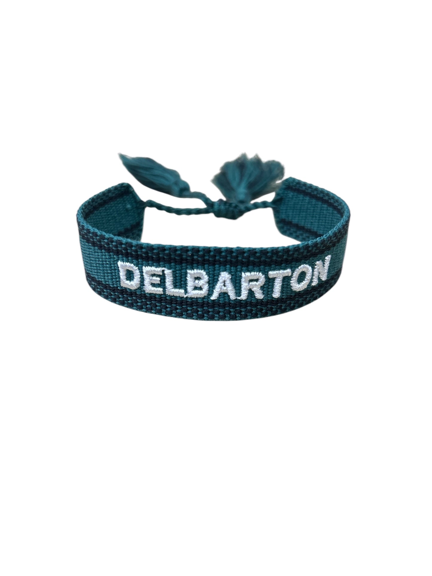 Bracelet - Embroidered Tassel Delbarton Green - Dark Green
