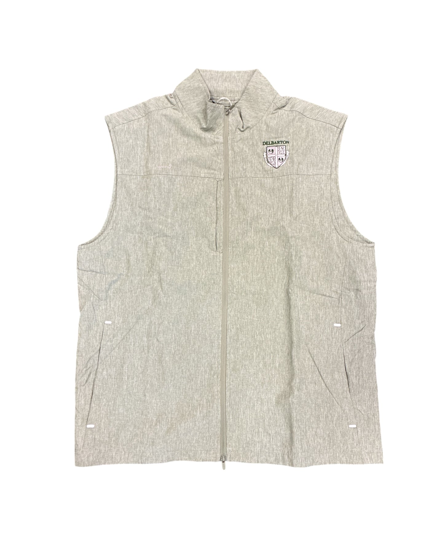 Johnnie-O Big Sur Vest with Delbarton Crest in Silver - Trails