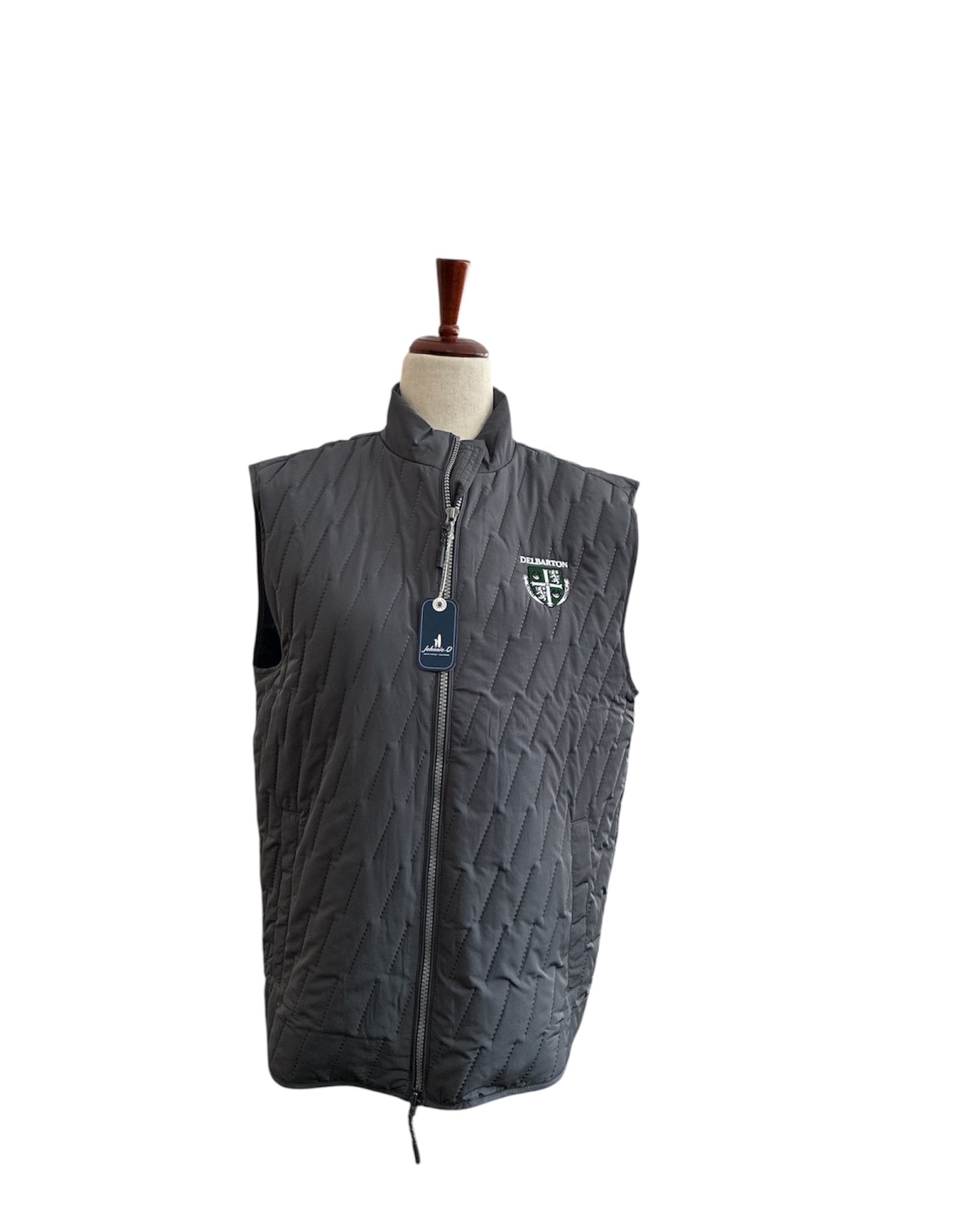 Johnnie-O Belfry Full Zip Vest - Dark Gray