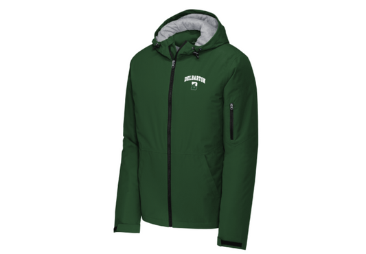 E-S Sports Waterproof Insulated  Hooded Jacket - Forest Green