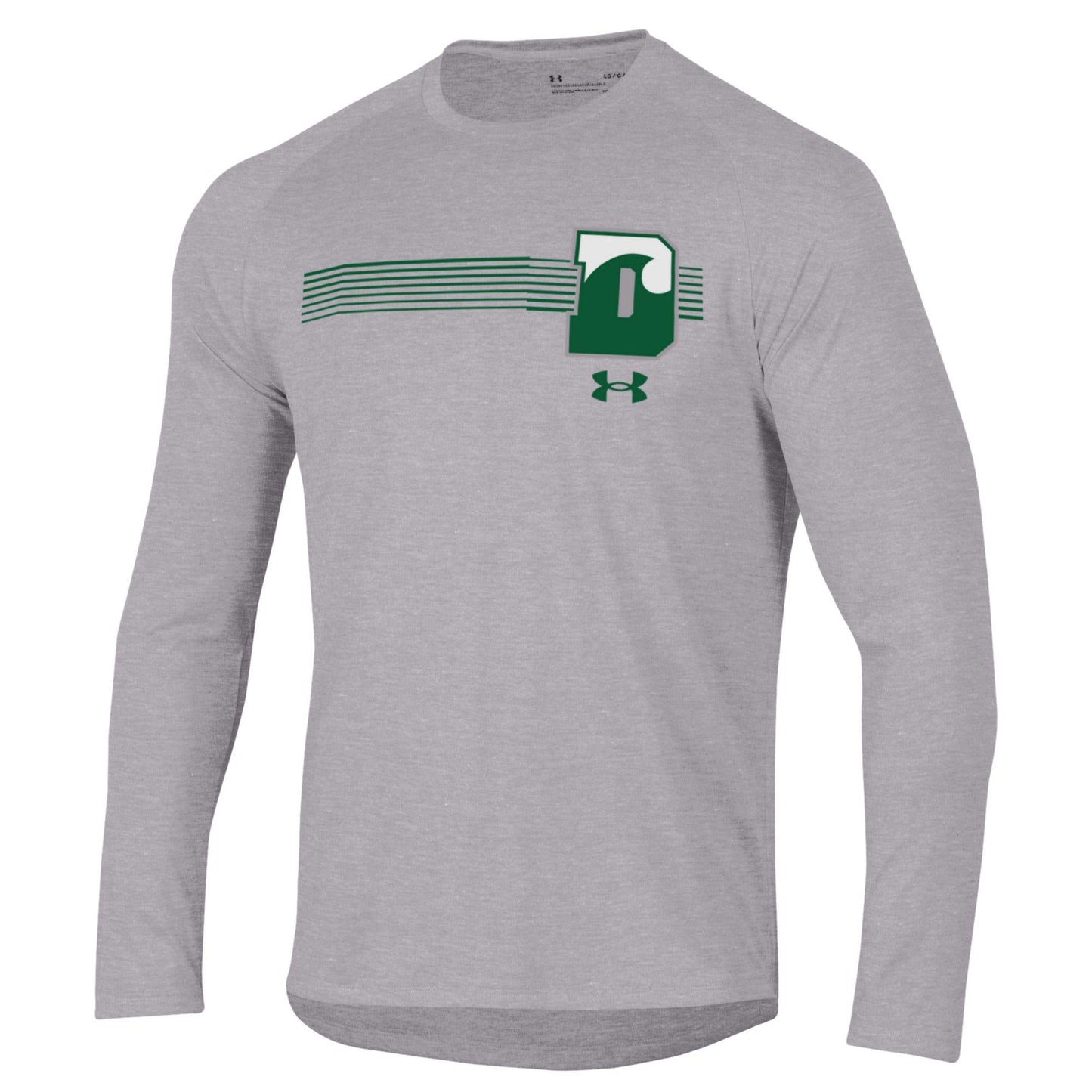 UA Tech L/S Tee DWave Lines - Gray