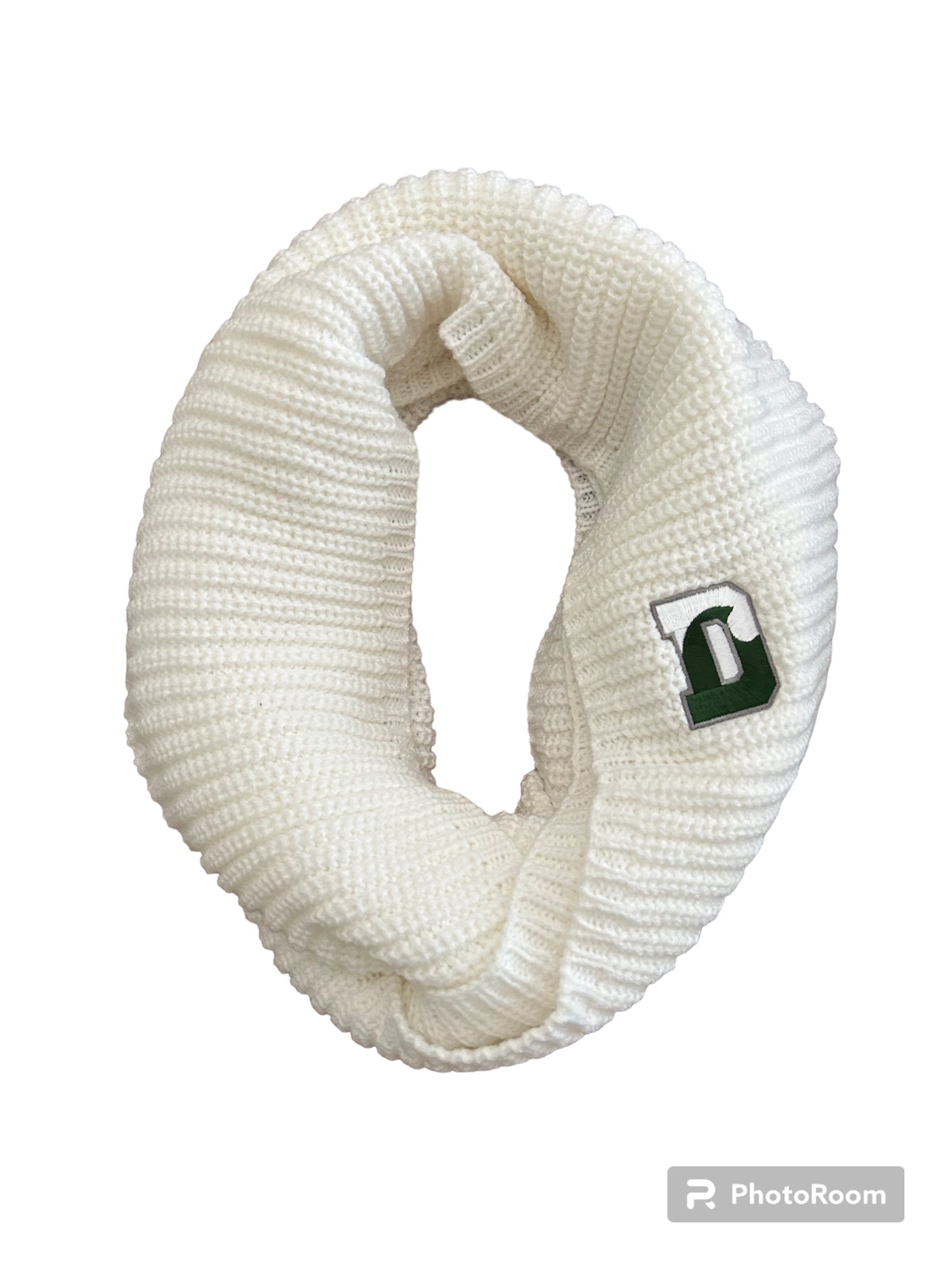 Scarf - LogoFit Knit Infinity Scarf - White