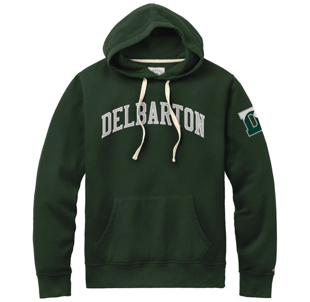 League Stadium Hoodie with Applique Design- Heather Green