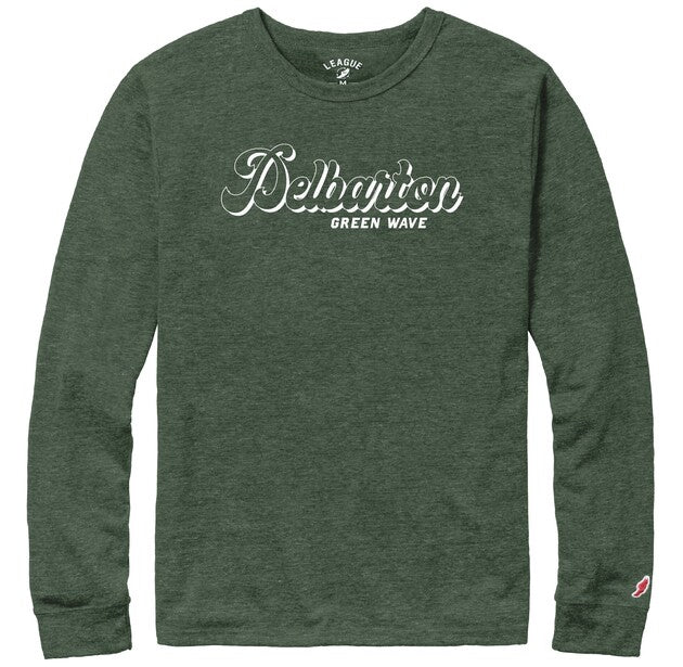 League LADIES Victory Falls L/S Tee - Heather Vintage Hunter