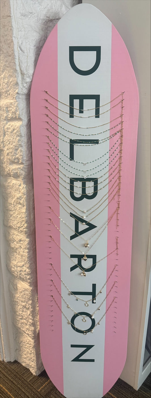 Necklace - Summer Love Designs D Charm Choker - Green/Gold/White