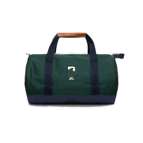 Duffel - Hudson Sutler - MEDIUM Green with Navy Blue Straps - Custom Order