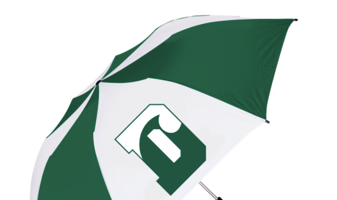 Umbrella - Storm Duds Big Storm Golf - Green and White - PICKUP ONLY