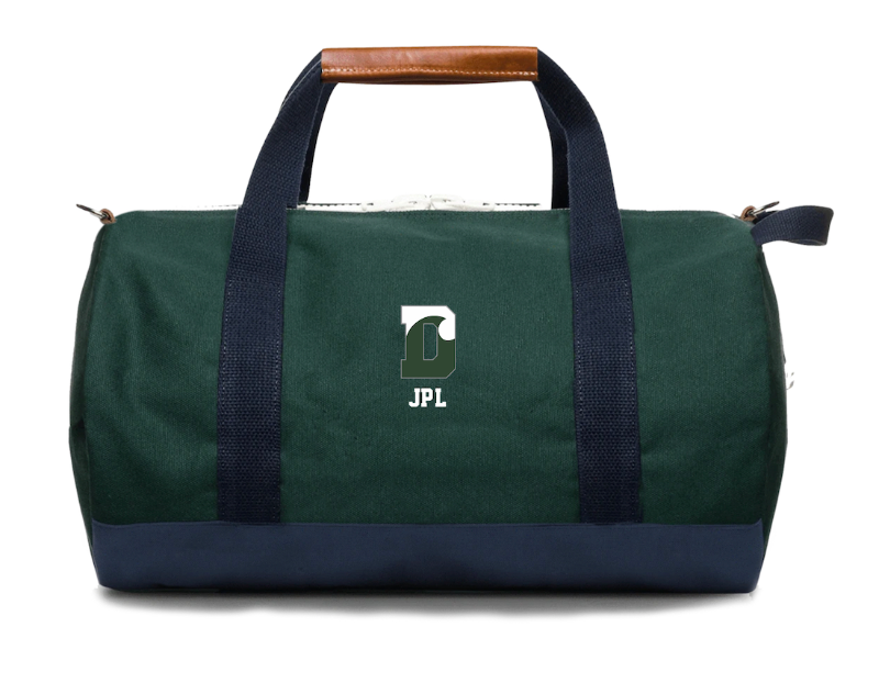 Duffel - Hudson Sutler - LARGE Green with Navy Blue Straps - Custom Order