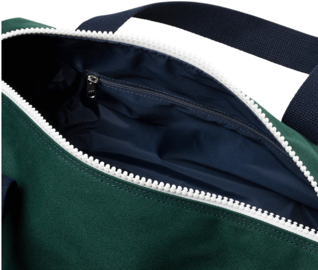 Duffel - Hudson Sutler - MEDIUM Green with Navy Blue Straps - Custom Order