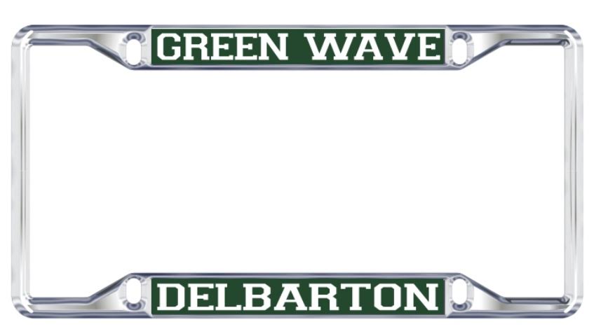 License Plate Cover - Silver/Green