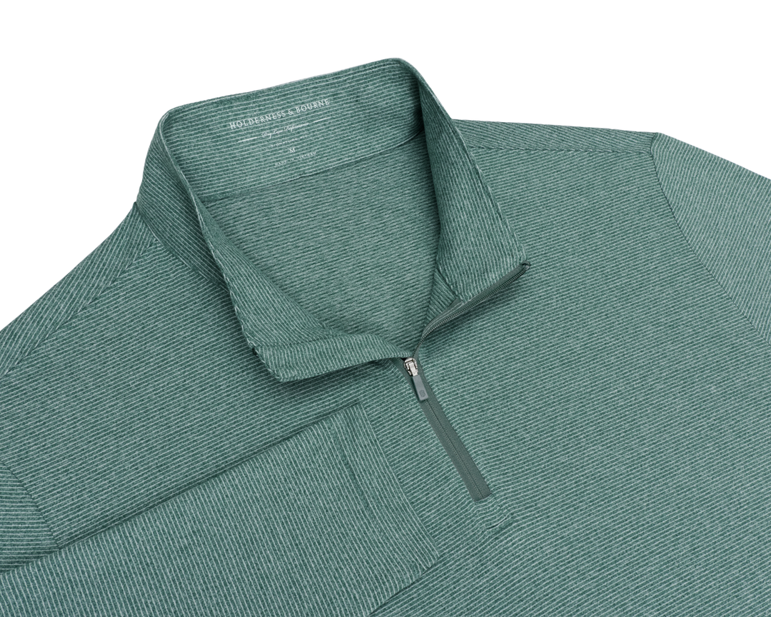 Holderness &amp; Bourne Royce 1/4 Zip - Heathered California Spruce