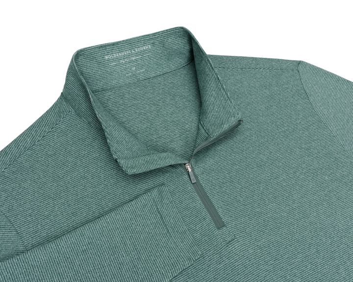 Holderness &amp; Bourne Royce 1/4 Zip - Heathered California Spruce