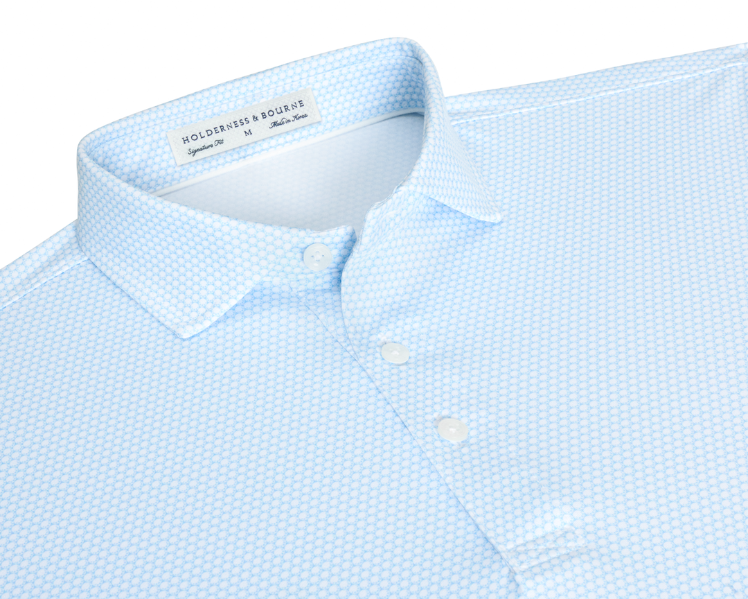 Holderness &amp; Bourne Rutherford Polo - Vista Blue