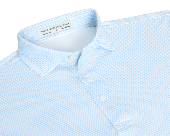 Holderness &amp; Bourne Rutherford Polo - Vista Blue