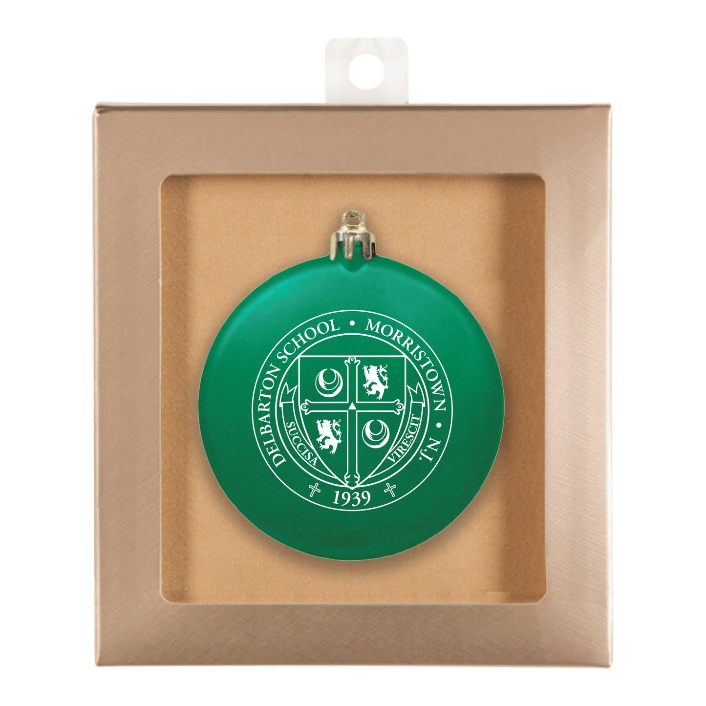 Ornament - Delbarton Seal Christmas - Green