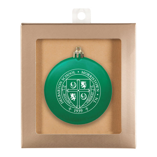 Ornament - Delbarton Seal Christmas - Green