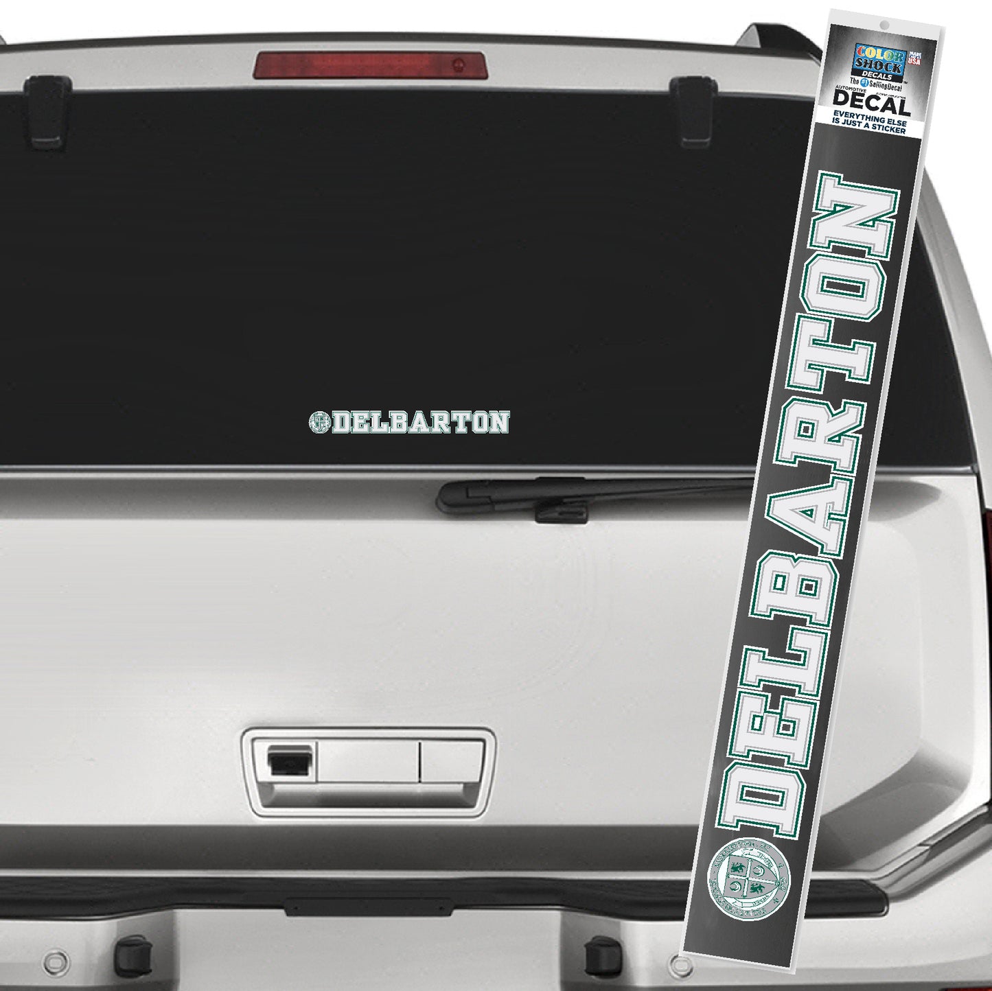Car Decal Classic – Color Shock -Delbarton with Crest