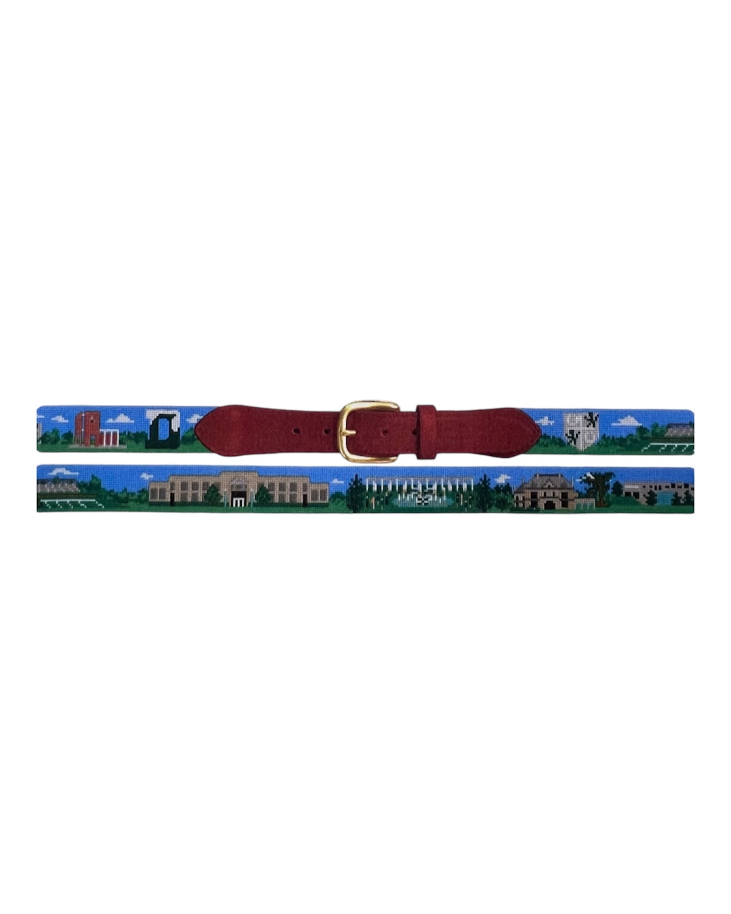 Belt - by Needle Paint Delbarton Needlepoint Scene - Custom Order