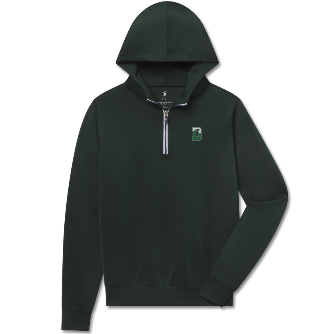 Fairway &amp; Greene Caves 1/4 Zip Hoodie - Racing Green