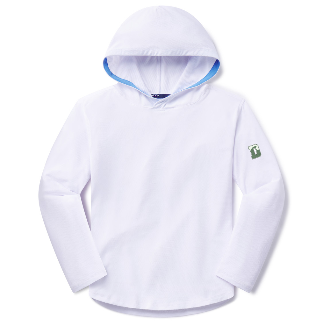 B. Draddy YOUTH Cool Olin Hood Jr. L/S Tee w/ Hood - White