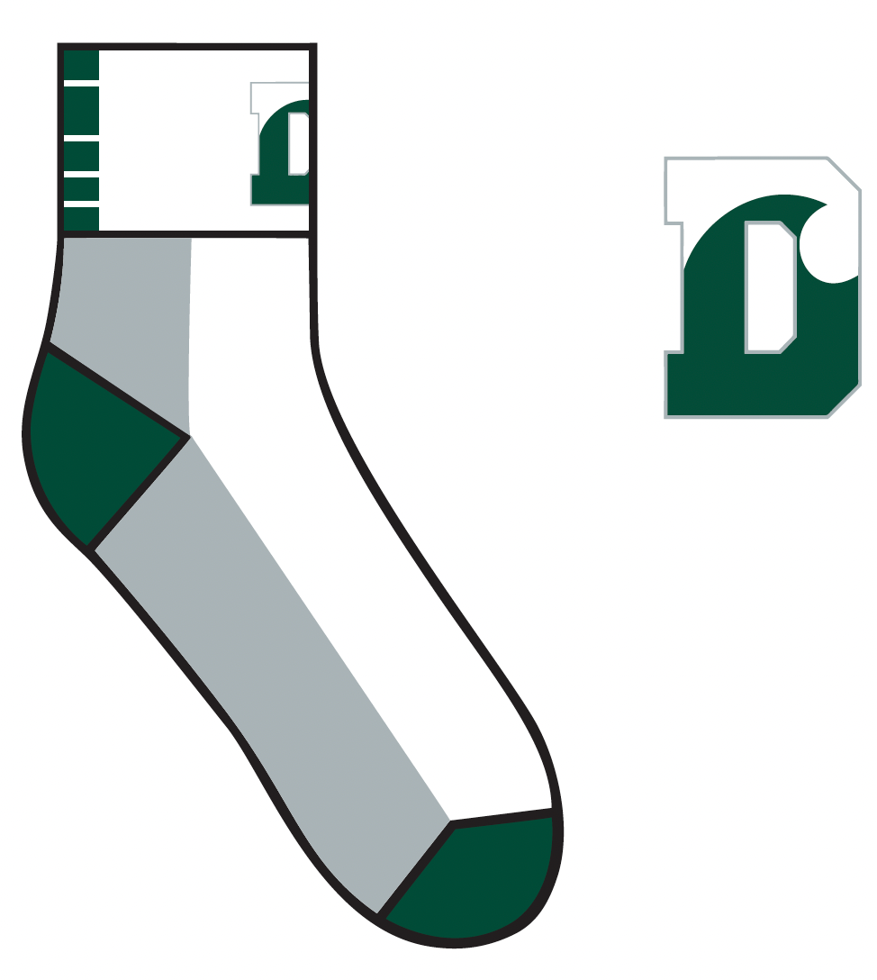 TCK Dash Quarter Sock - White/Green