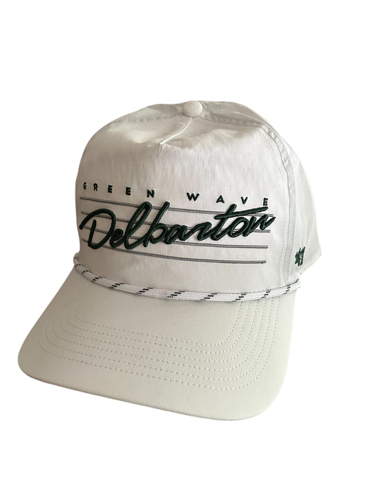 Hat-'47 Brand Downburst Delbarton Script Hat- White