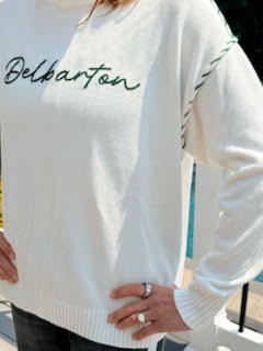 Ellsworth &amp; Ivey LADIES Riley Crewneck Sweater - White