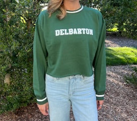 Ellsworth & Ivey LADIES Raw Hem Sweatshirt - Forest Green